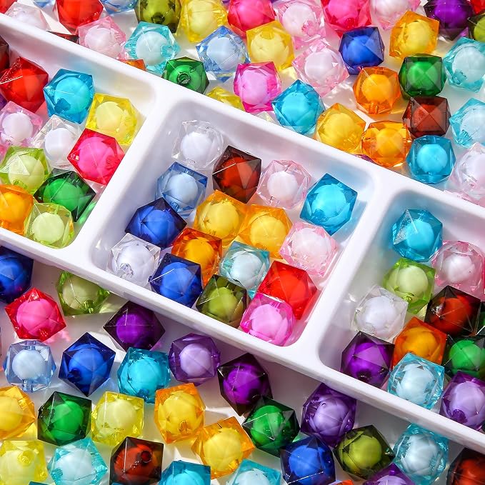 16mm Color Acrylic Beads 100pcs Cute Candy Colors Spacer Beads Loose Beads - Image 5