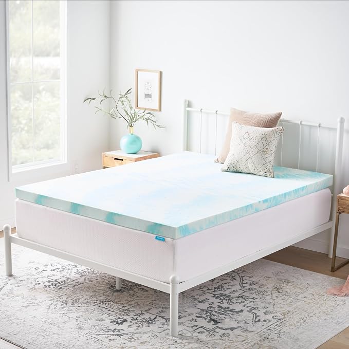 Linenspa 3 Inch Swirl Gel Memory Foam Mattress Topper, Twin XL Size – Cooling - Image 8