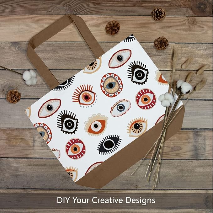 TOPDesign 1-Pack Super Strong Large 12oz Cotton Canvas Tote Bag, Reusable - Image 3