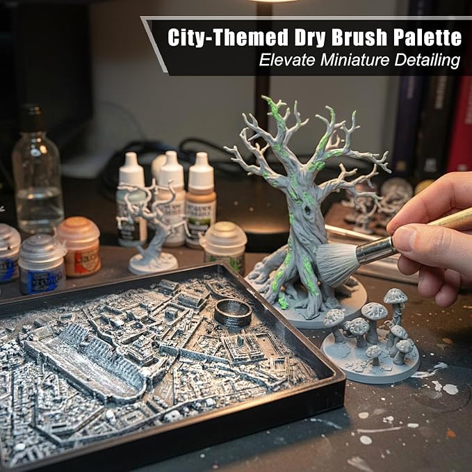 Fuyoooo Dry Brush Palette, Miniature Painting Dry Brush Palette - Image 3
