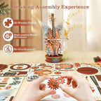 3D Puzzles for Adults, Wooden Model Kits-Music Box, DIY Mechanical Musical - Image 4