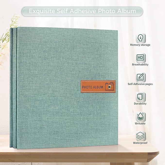 Popotop Large Photo Album Self Adhesive 4x6 5x7 8x10 Scrapbook Album DIY - Image 2