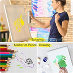 Marspark 66 Pcs Small Stencils for Crafts Reusable 3 Inch Stencils for Painting - Image 3