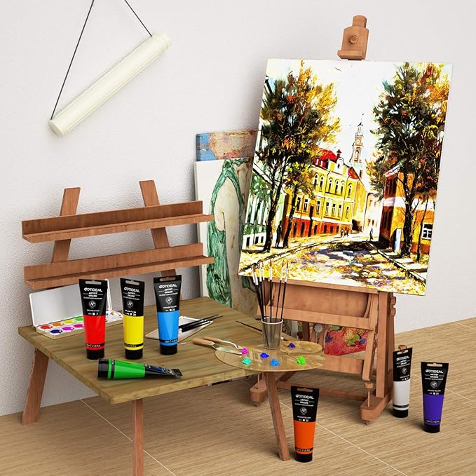 GOTIDEAL Acrylic Paint Metallic Rose Gold Non Toxic Non Fading, Rich Pigments - Image 4