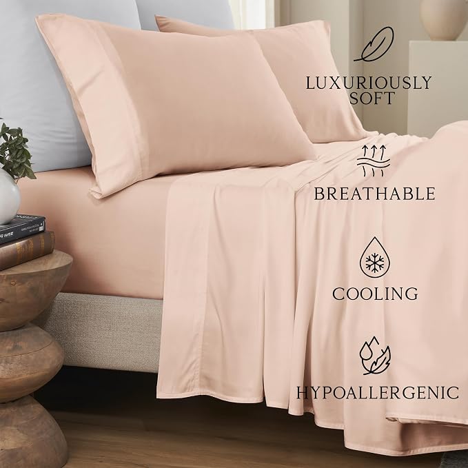 Karissa Mae Cooling Bamboo Viscose King Size Pillowcase Set | 100% FSC - Image 2