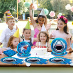 24 Guests Shark Theme Party Decorations Under the Sea Party Tableware Set Shark - Image 6