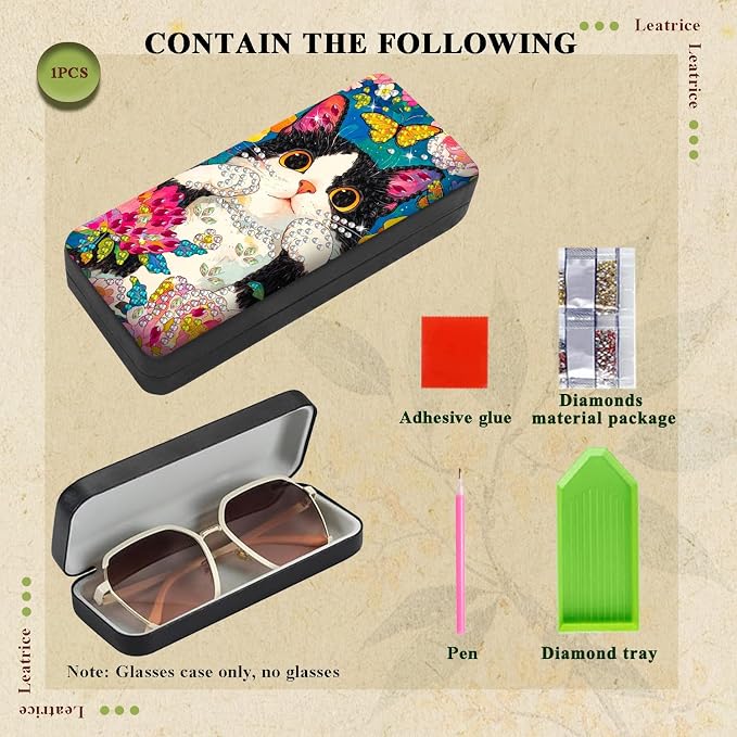 Leatrice Cat Diamond Art Kits for Adults Small Diamond Painting Kit Eyeglasses - Image 4