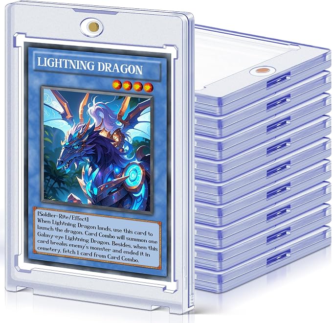 10 ct Magnetic Card Holders for Trading Cards, 35 pt Hard Cards Sleeves Case by Homthy