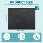 Breling 10 Pcs 7.87 x 8.66 Inches Water Soluble Cross Stitch Canvas 14 Count - Image 2