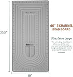 The Beadsmith Bead Board, 5 U-Shape and 6 Straight Channels, 10 x 20.5 inches - Image 3
