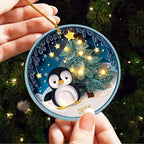 Penguin Acrylic Ornament, Penguin Ornament, Christmas Ornament Penguin - Image 4