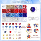 DUQGUHO Red White and Blue Glass Beads - Image 3