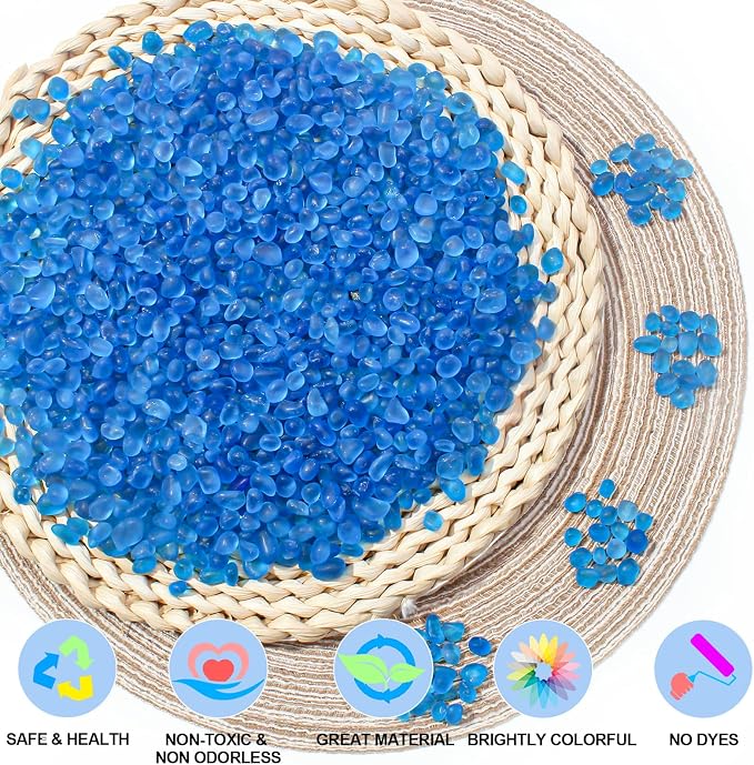 Keedolla 0.9 Lb Blue Fish Tank Rocks Gravel Aquarium Glass Pebbles Stones - Image 2