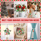 FairySandy 240 Pcs Christmas Wooden Beads Craft 0.63 Inches Hanging Red Green - Image 5