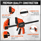 HORUDSY 3-Pack 12-Inch Bar Clamps Set - Image 4
