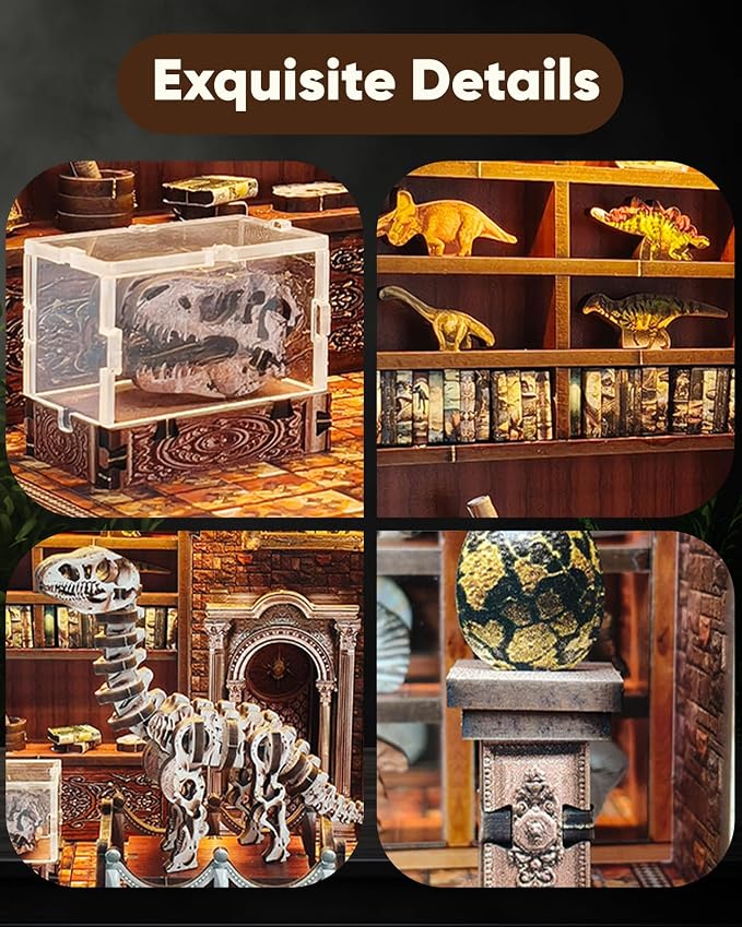 DIY Miniature House Kit – Mini House Book Nook Kit Bookend Bookcase Craft - Image 3