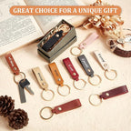 Wavyknot 150 Pcs PU Leather Keychain Blanks Bulk Laser Engraving Blanks - Image 4