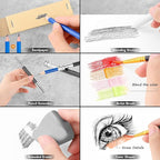 Caliart 176PCS Art Supplies Sketching Kit, 100 Sheets 3-Color Sketch Book | - Image 5
