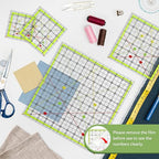 Imeepa 4PCS Acrylic Square Quilting Rulers, 3.5"-10.5", - Image 6