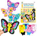 VKPI 4 Butterflies Foam Art Crafts Gift Kit, Creative Make Your Own Butterflies by VKPI