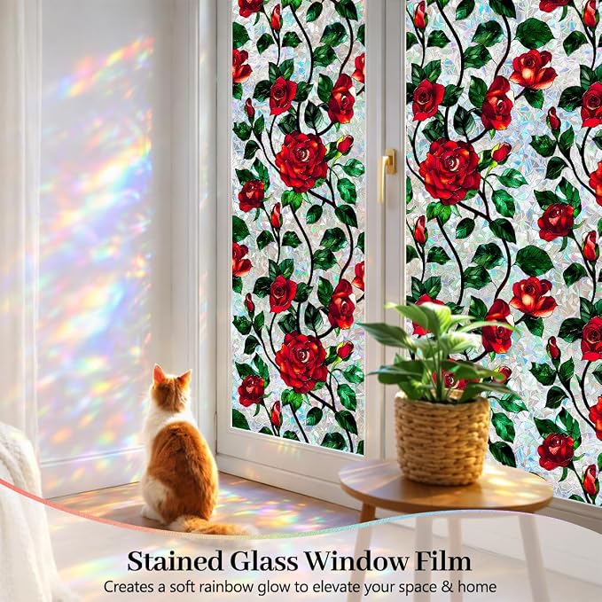 Stained Glass Window Film 29.5 x 78.7 in - Image 2