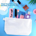 Weewooday 12 Pieces Blank Canvas Makeup Bags - Image 6