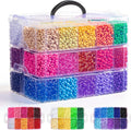 Simetufy 10000Pcs Pony Beads Bulk, 30 Colors Rainbow Kandi Beads by Simetufy