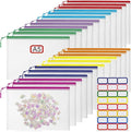 24pcs Mesh Zipper Pouch File Bags Puzzle Storage Bags, A5 Size 9.4 x 6.9 Inches by YOPCDJ