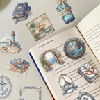 50 PCS Retro Sailing Stickers for Scrapbooking Journaling Junk Journal - Image 6