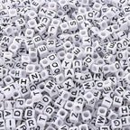 YMSDZHL Alphabet Beads A-Z 1200+Pcs Letter Beads, Acrylic 4x7mm Round Letter - Image 3