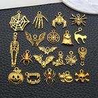 WOCRAFT 60pcs Antique Gold Halloween Bracelet Charms - Image 5