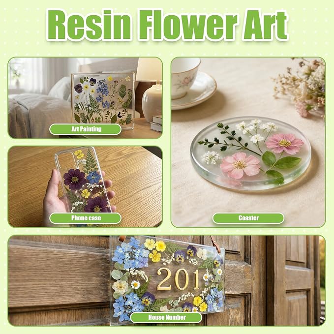 110Pcs Dried Flowers for Crafts, Pressed Flowers for Resin Molds - Image 4