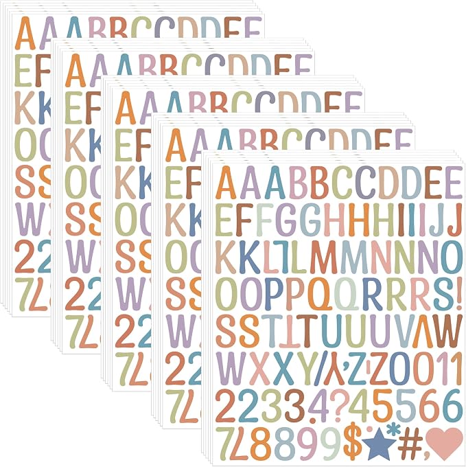 Letter Stickers 1 inch, Self-Adhesive Vinyl Waterproof ABC Letter Stickers by Unknown
