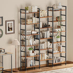 SUPERJARE Triple Bookshelf, Bookcase - Image 7