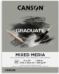 Canson Graduate Grey Toned Mixed Media Pad, 11x14 inch, 20 Sheets | Artist Paper by Unknown