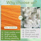 Mayboos 15 Colors Felting Wool, Wool Yarn Roving, Spinning Wool Roving - Image 4