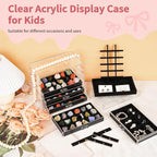 Bfttlity Acrylic Rock Display Case, 108 Grids Rock Collection Box - Image 5