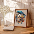KAAYEE Wooden Puzzles for Adults, 3D Visual Effect Raven & Mechanical Skull - Image 2