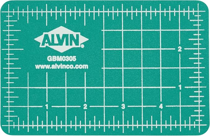 ALVIN GBM Self-Healing Cutting Mat 3.5 x 5 inch | Double-Sided Green/Black | by Alvin