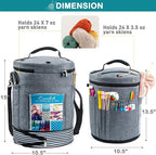 MYBAGZING Expandable Yarn Storage Organizer, Crochet Bag & Yarn Tote - Image 4