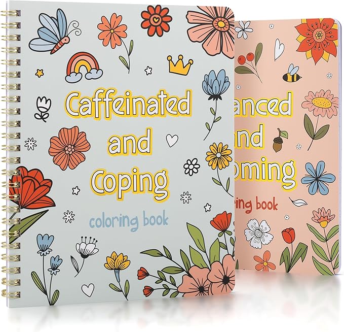 Beautiful Adult Coloring Book Set of 2 by ZICOTO