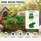 Exasinine 30 Pcs Resin Mini Frogs Green Frog Miniature Figurines Animals Model - Image 2