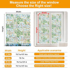 Countewol Privacy Window Films Stain Glass Cling No Glue Anti-UV Window Sticker - Image 6