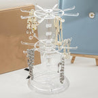 2 Tier Rotating Jewelry Display Stand, Necklace Holder, Jewelry Tree Stand - Image 2