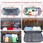 LTINVECK Knitting Bag Backpack, Yarn Storage Organizer Travel Crochet Bag - Image 4