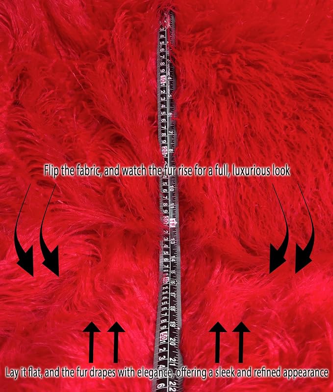 Fabric Empire 2.3oz Faux Fur Curly Yak Fabric 3.5" Long Pile Japanese Yarn/Sold - Image 2