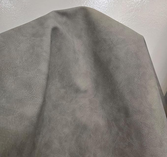 Gray 2 Tone Nubuck Suede Faux Vegan Peta-Approved Leather Synthetic Pleather 1 by NATLeathers