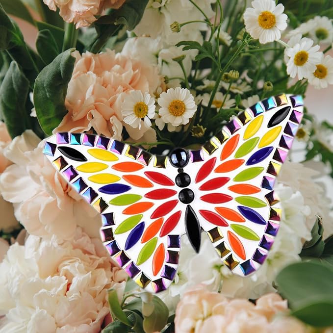 Yoption Petal Mosaic Tiles for Crafts, 500g Flower Leaf Ceramic Mosaic Tiles - Image 2