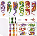ORIGACH 6 Set Dragon and Loong Cross Stitch Bookmark Kit by ORIGACH