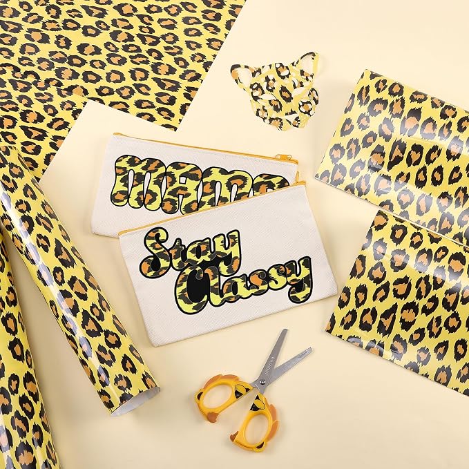 Tintnut Yellow Leopard Heat Transfer Vinyl, easy cut & weed, stretch washable - Image 3